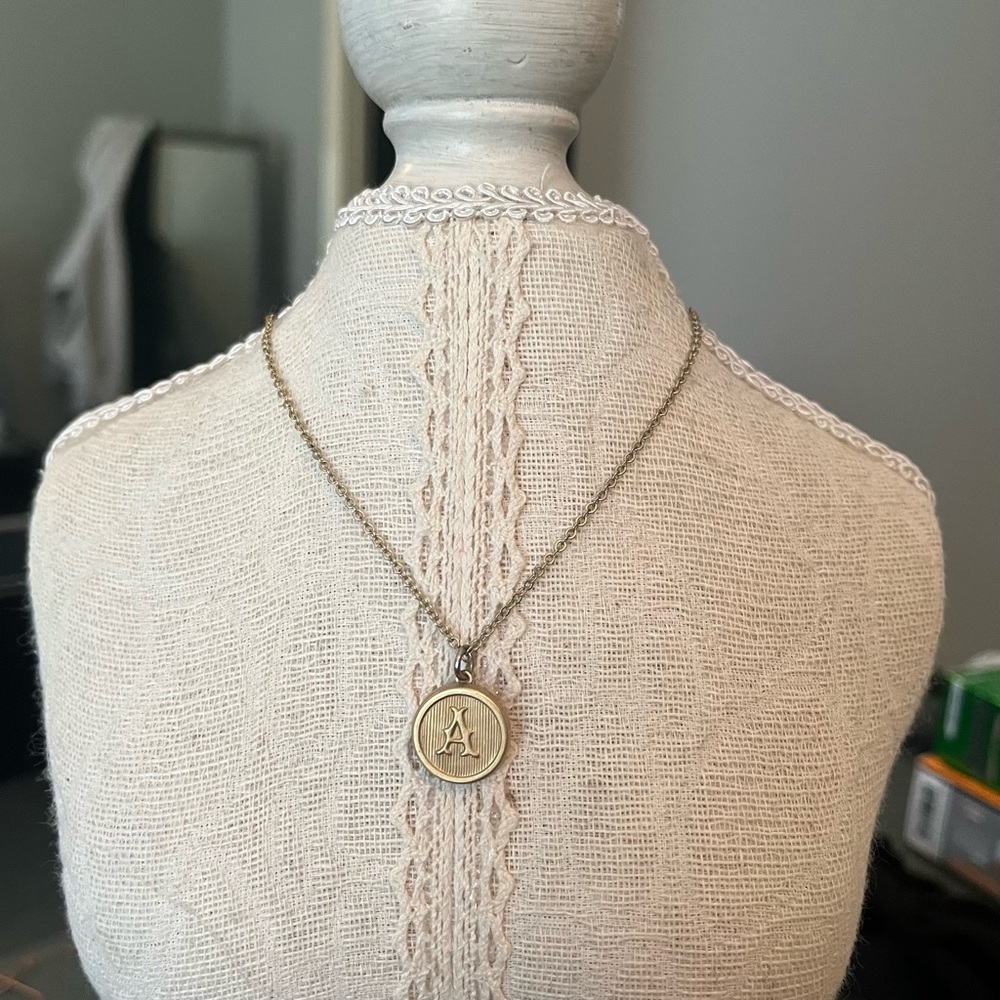 Gold Initial Pendant Necklace